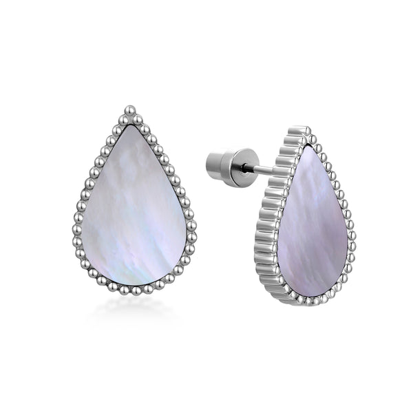 Drop / Earrings Pearl Silver