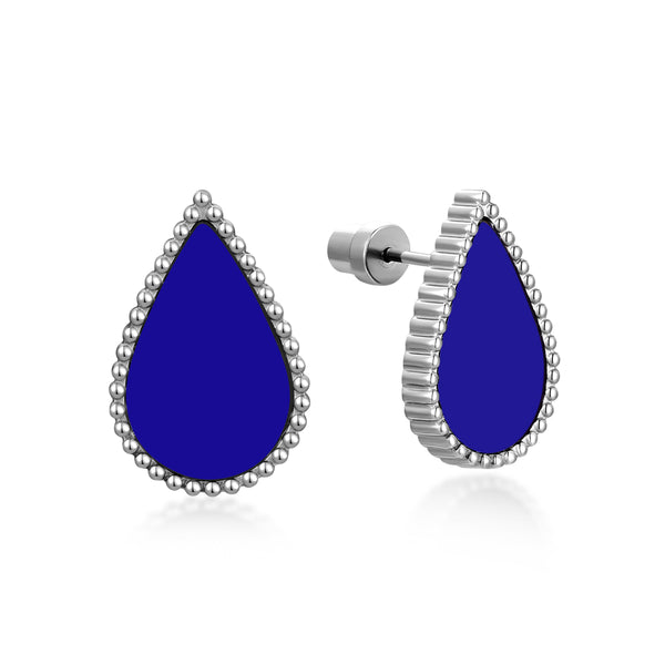 Drop / Earrings Blue Silver