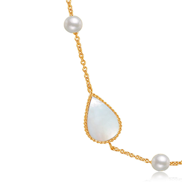 Drop / Necklace Pearl Gold