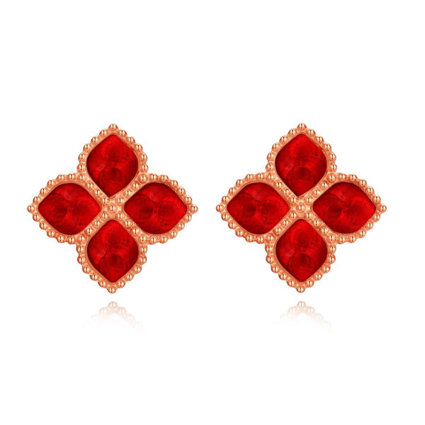 Joory / Earrings Red Rose Gold - MINIMALIST