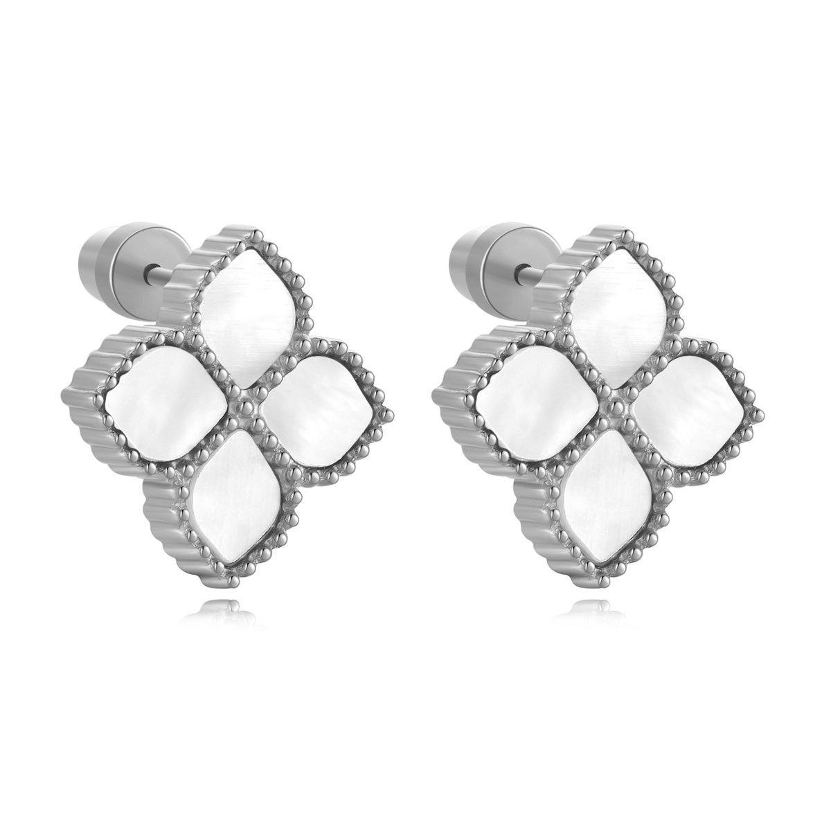 جوري / طقم اللؤلؤ باللون الفضي