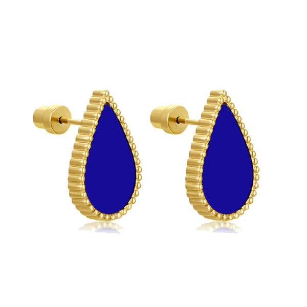 Drop / Earrings Blue Gold
