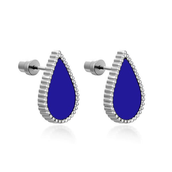 Drop / Earrings Blue Silver