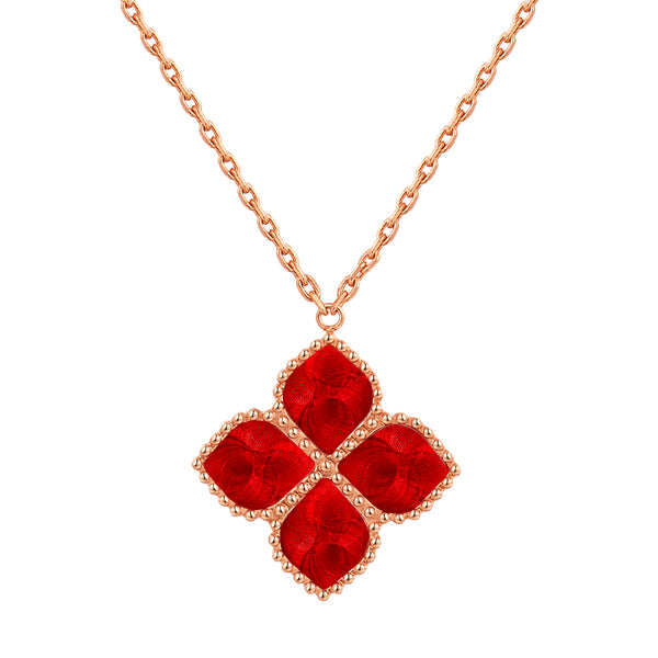 Joory / Necklace Red Rose Gold