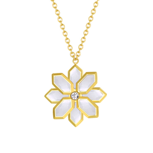 Lotus / Necklace Pearl Gold