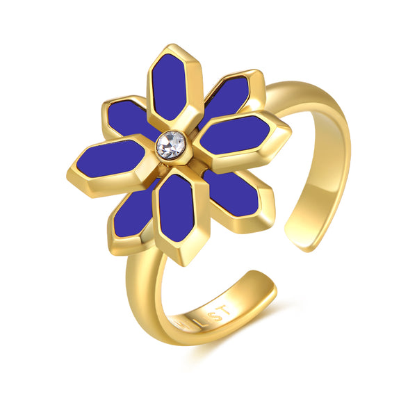 Lotus / Ring Blue Gold