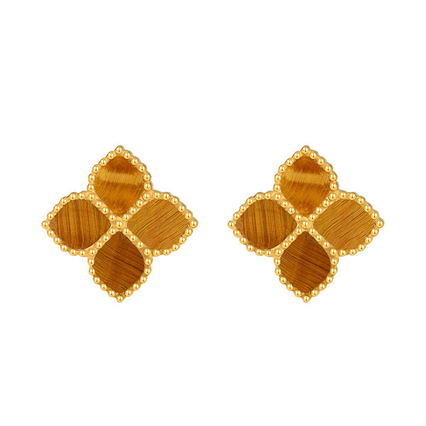Joory / Earrings Tiger Eye Gold