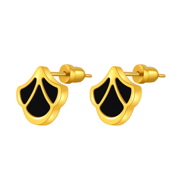 Tulip / Earrings Black Gold