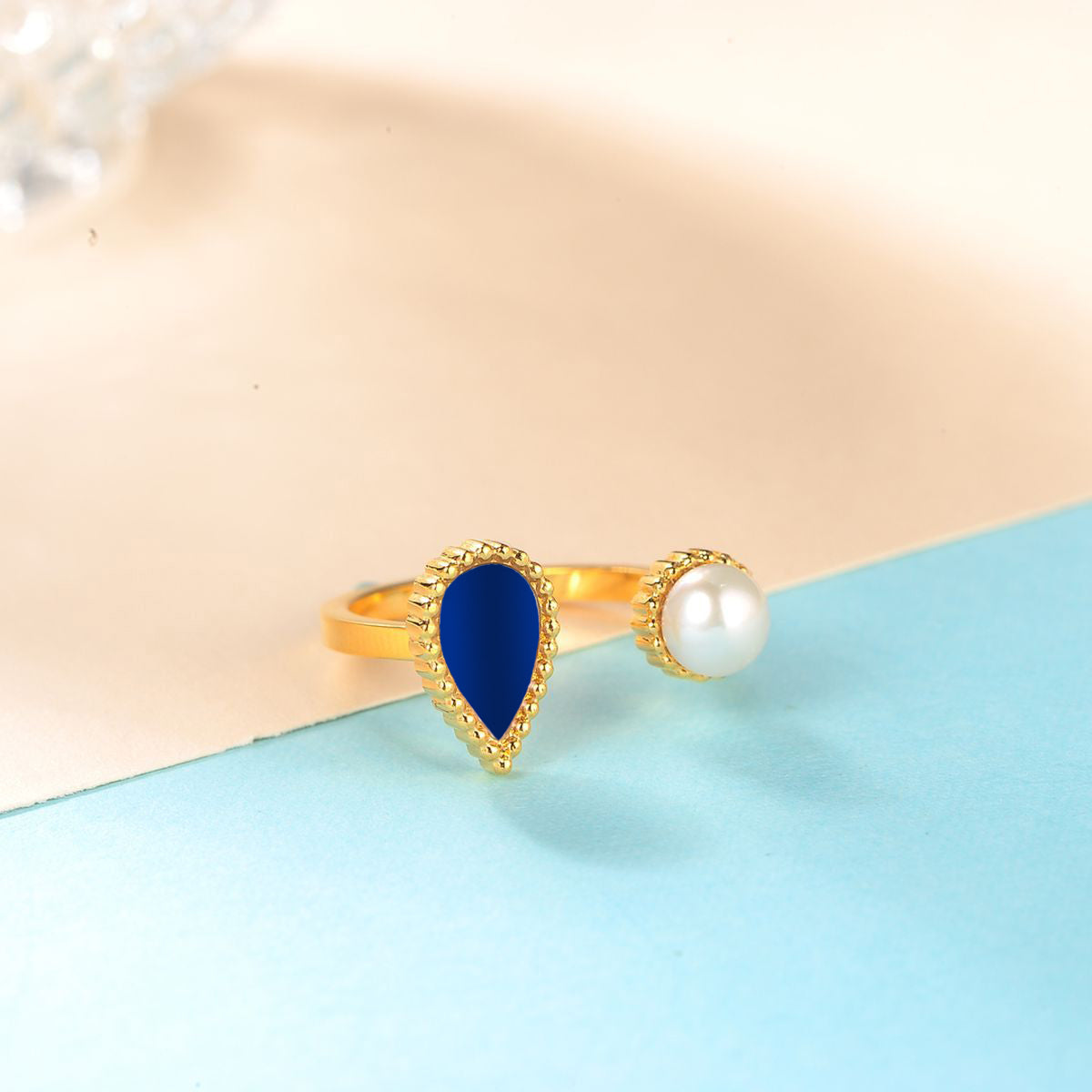 Drop / Ring Blue Gold