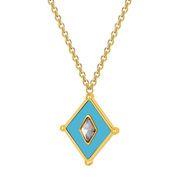 Kite / Necklace Turquoise Gold